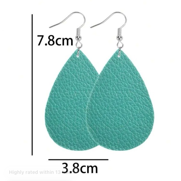 Fashion Multicolored PU Polyurethane Water Drop Earrings. - Picture 2 of 3